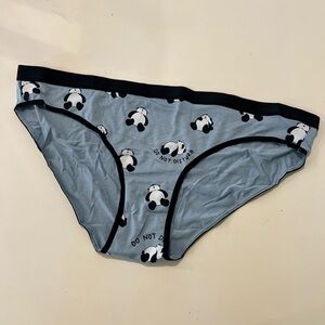 NWOT MeUndies Panda Print Panties - Blue and Black